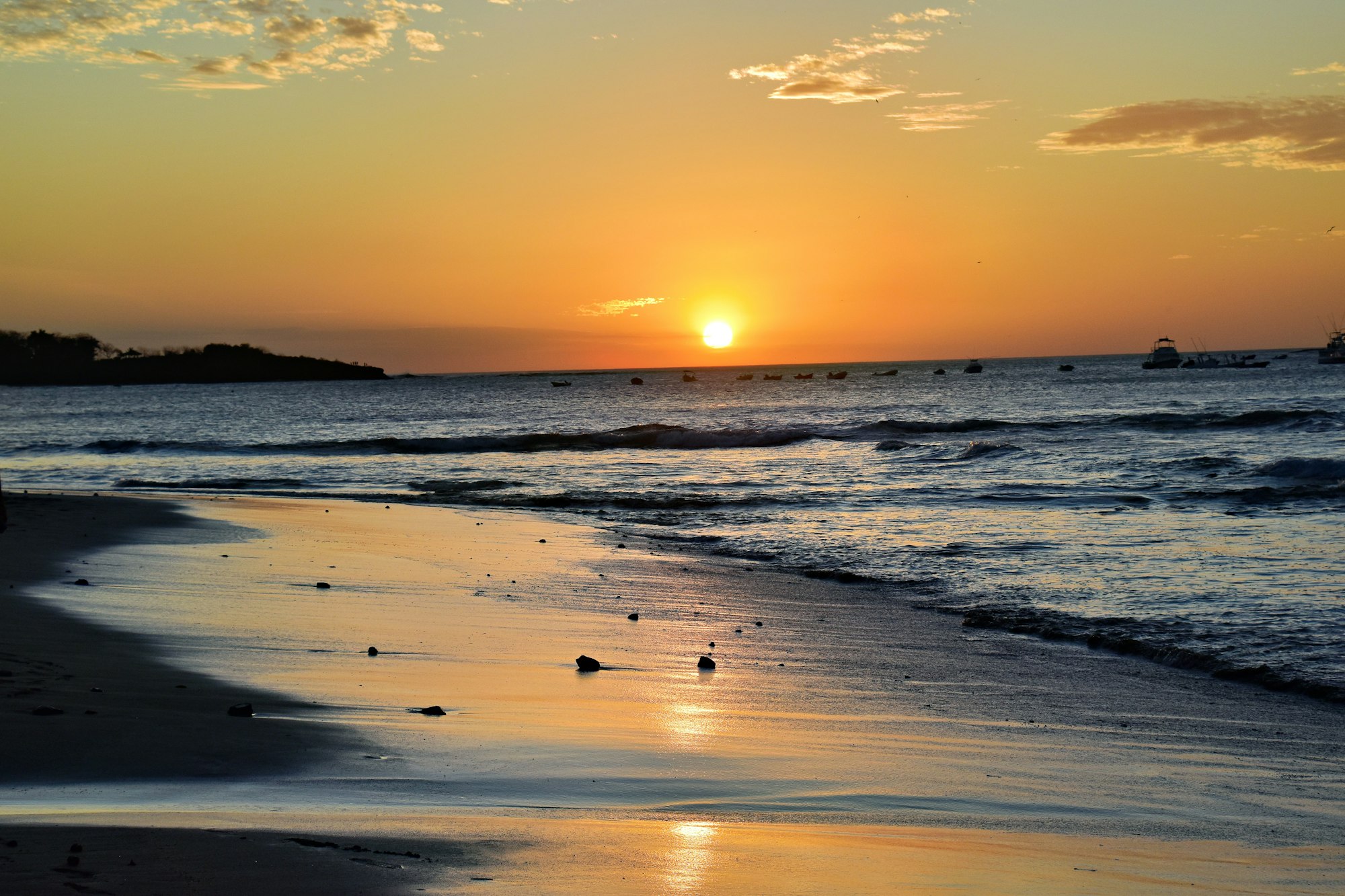 Sunset gathering on a Guanacaste beach